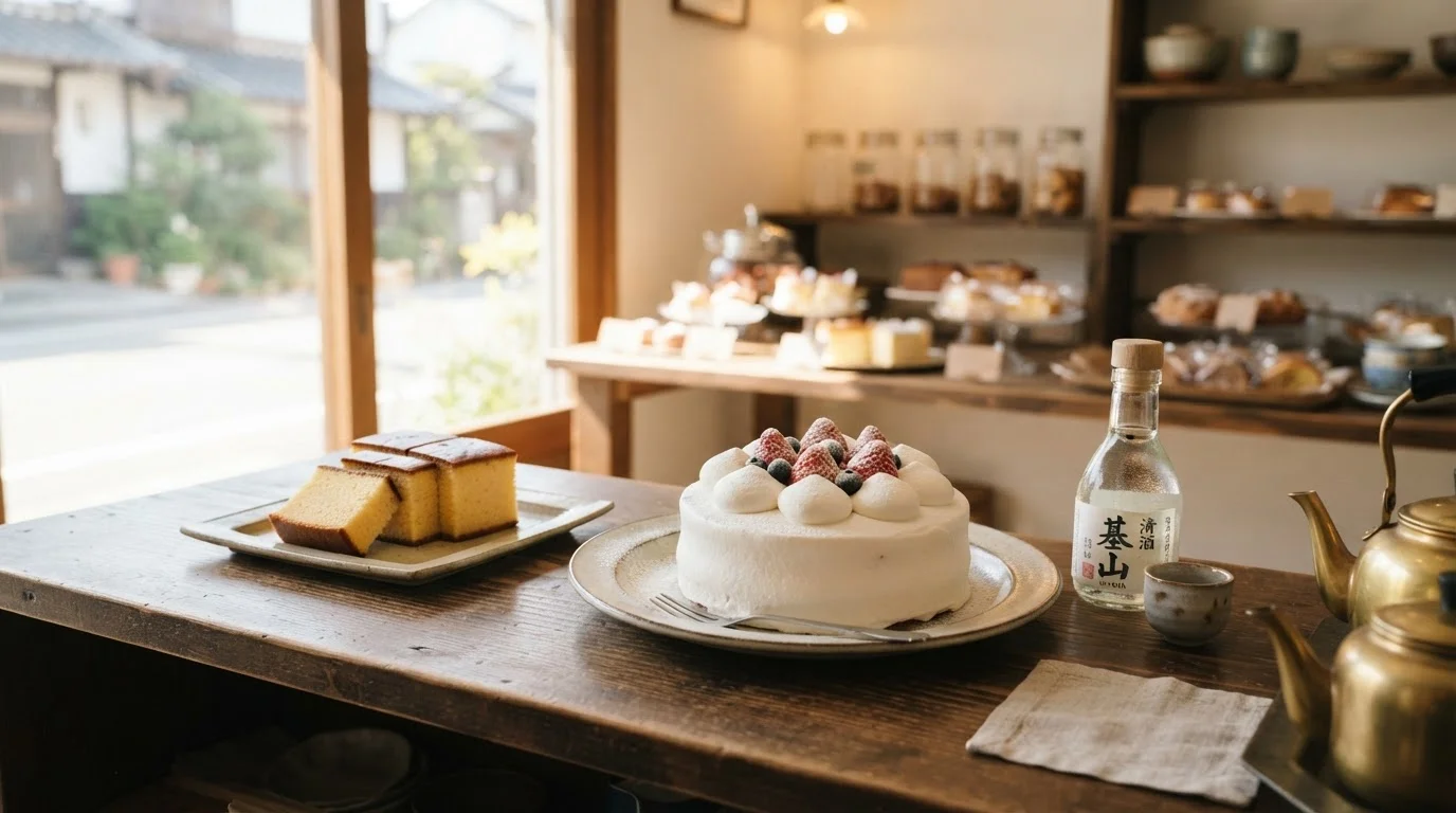 白いクリームといちごを飾るデコレーションケーキ